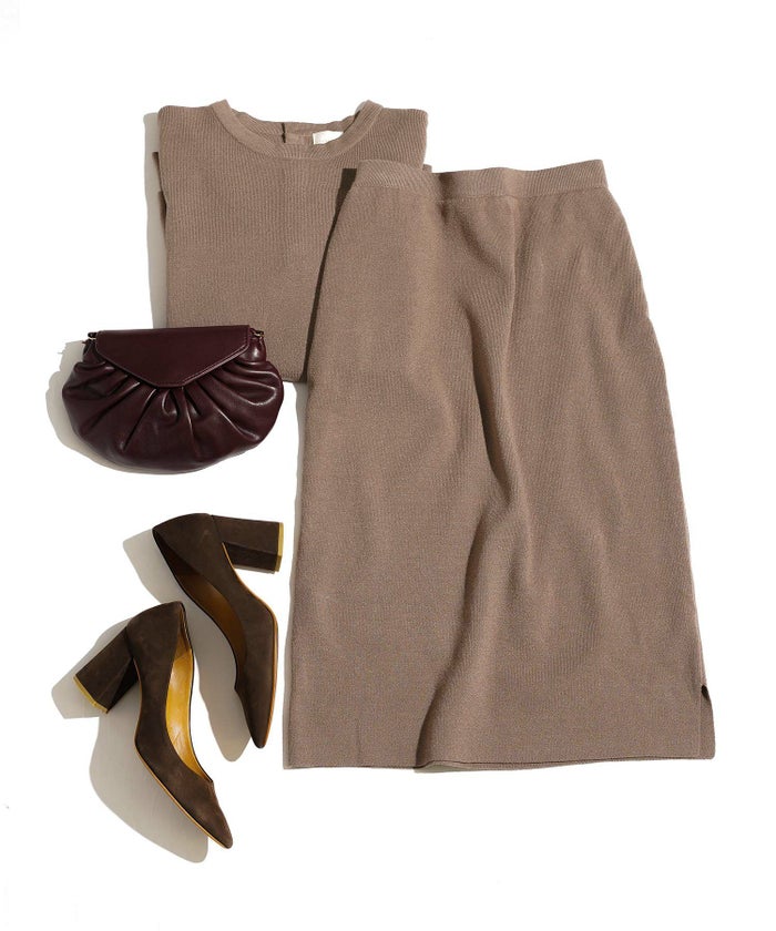 手洗い可/レンチングTMエコヴェロTM/スカート/ウエストゴム/裏地付/セットアップ対応/シンプル/ベーシック/S/M/L