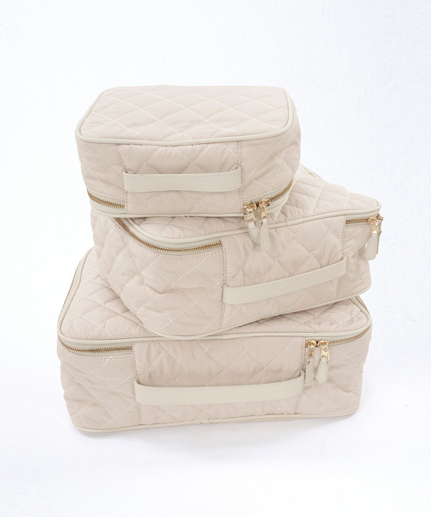 キルティング トラベル 収納バッグ 3点セット Liala×PG 全2色｜lpg932