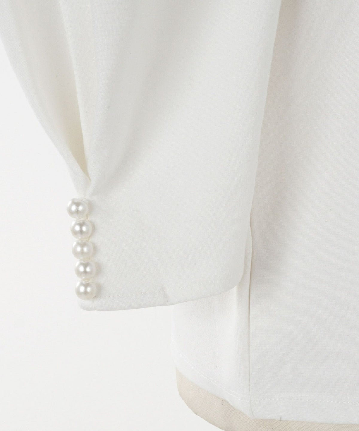 2点セット販売/セレクトトップス/パール/カットソー/スカート/アイボリーセット/ブラックセット/大人/上品