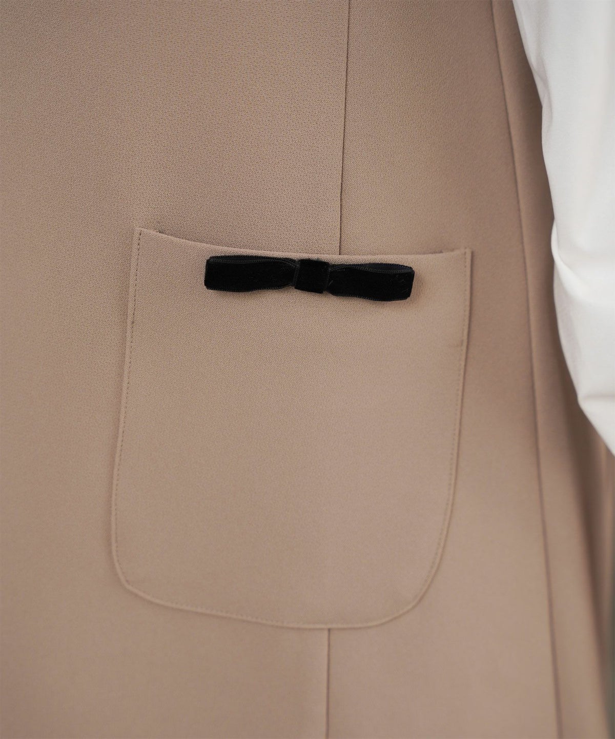 ワンピース/ダブル/ジョーゼット/ノースリ/Aラインワンピース/ネイビー/キャメル/チャコール/ブラック/フリー