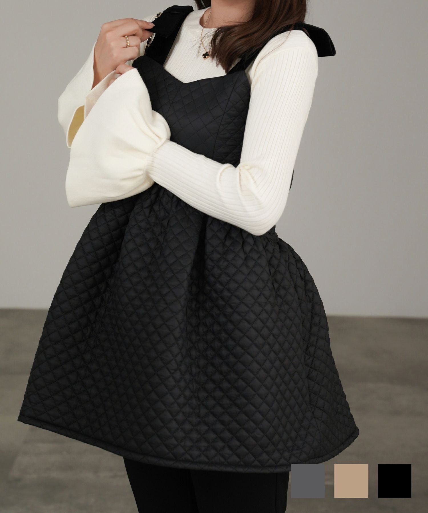 5時間限定値下げ✨♡ CHANEL ♡キルティング ビスチェ タンクトップ リボンストラップ キルティング ビスチェ lieulien×Chika 全3色