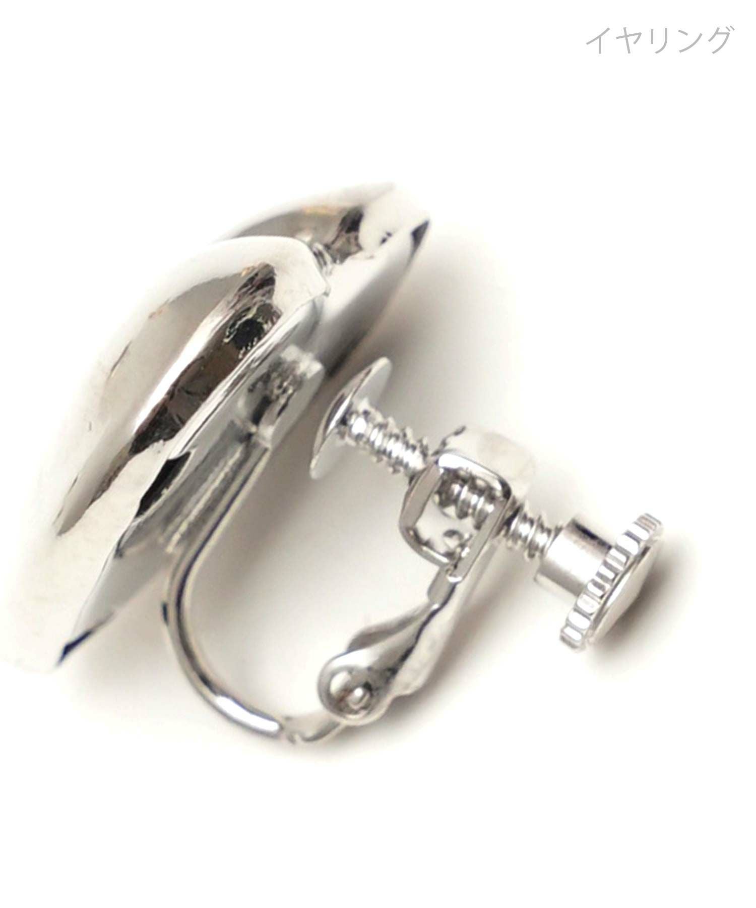 メタル ハート ピアス イヤリング Metal Heart Pierce Earring （Liala