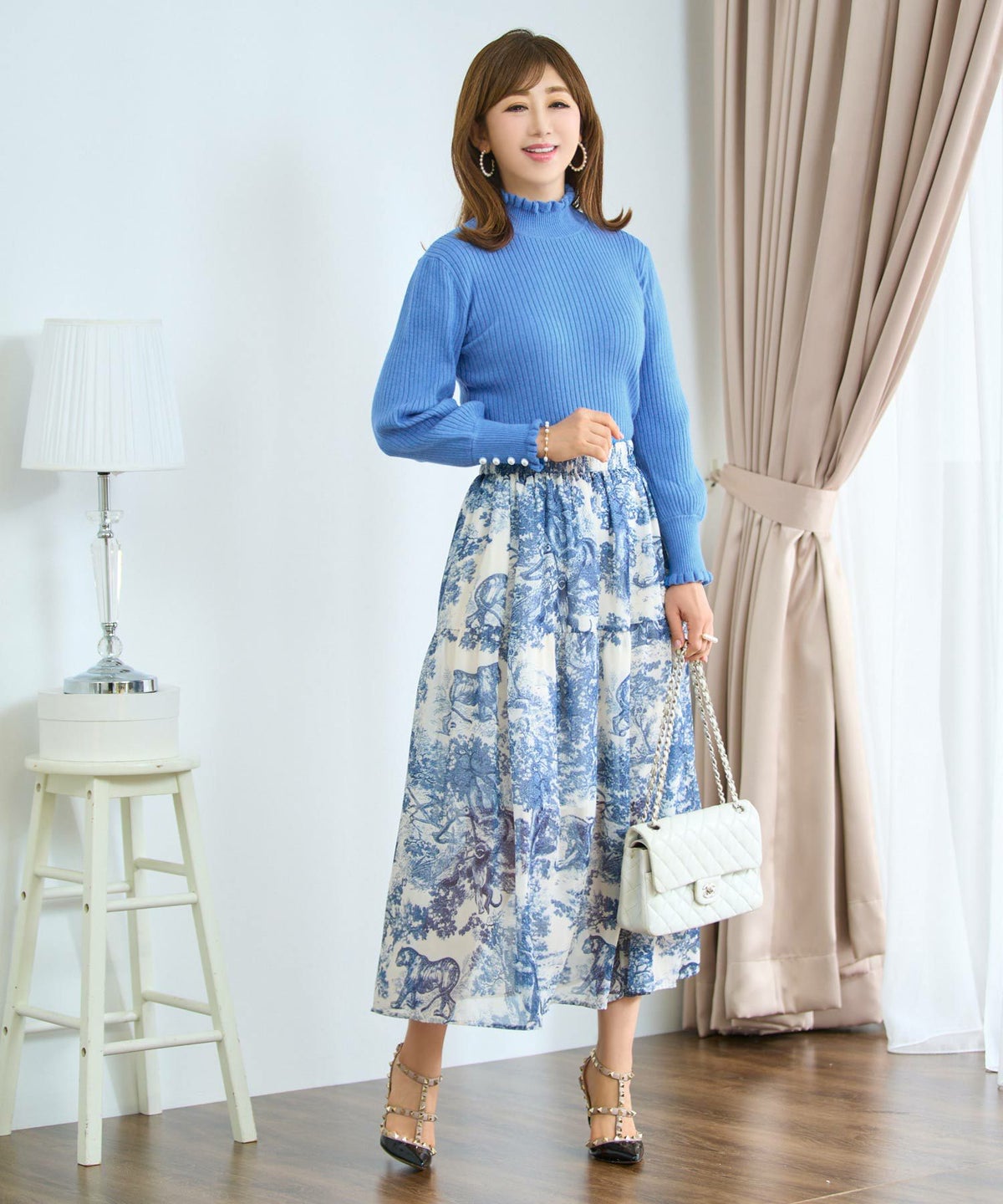 トップスニットレディースかわいいオフィスきれいめ白黒大人秋冬春ジョイントスペース