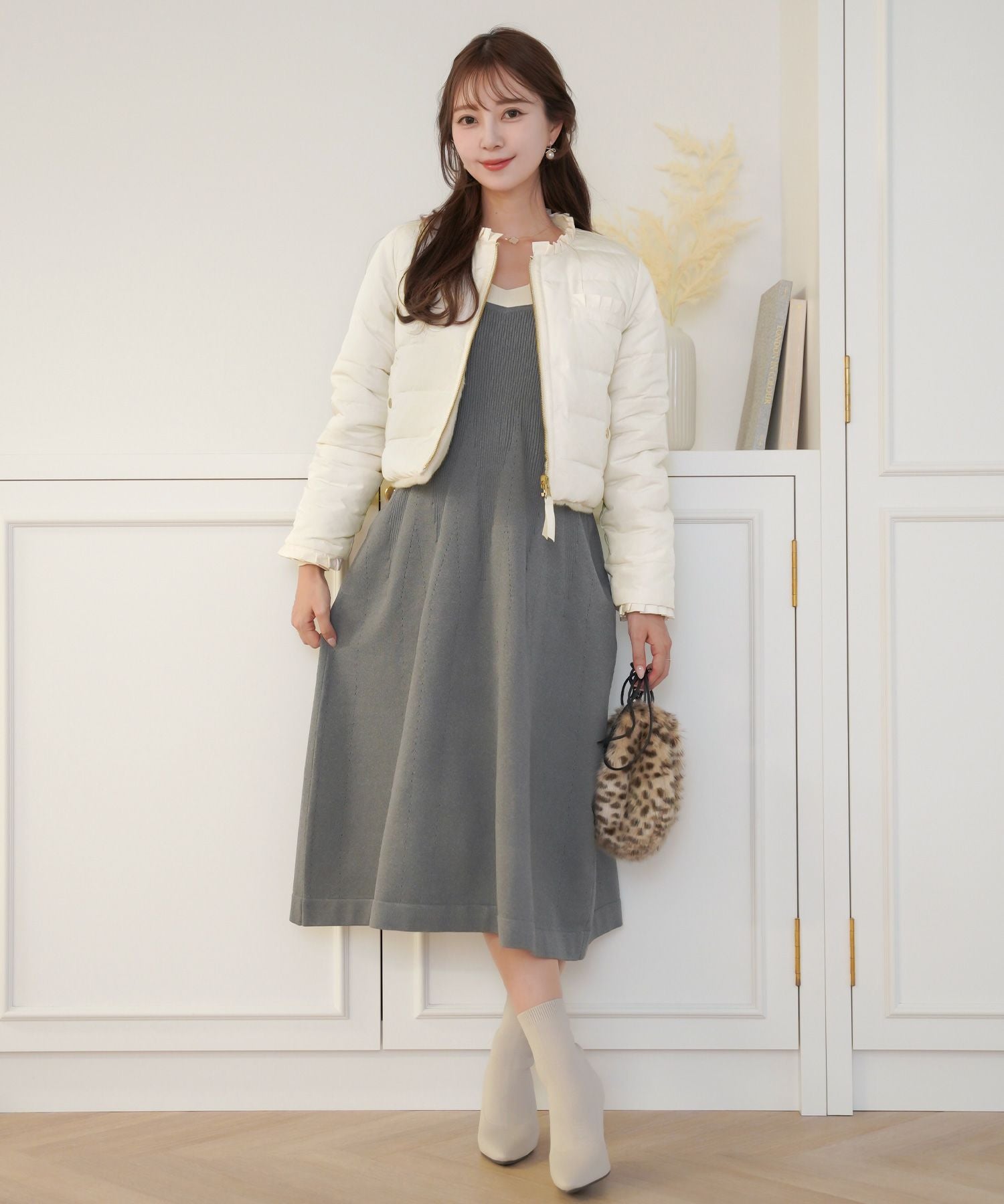 ち*ん様 le reve vaniller ダウン＆ファー リバーシブルショート ダウン＆ファー リバーシブル ショート ジャケット le reve vaniller