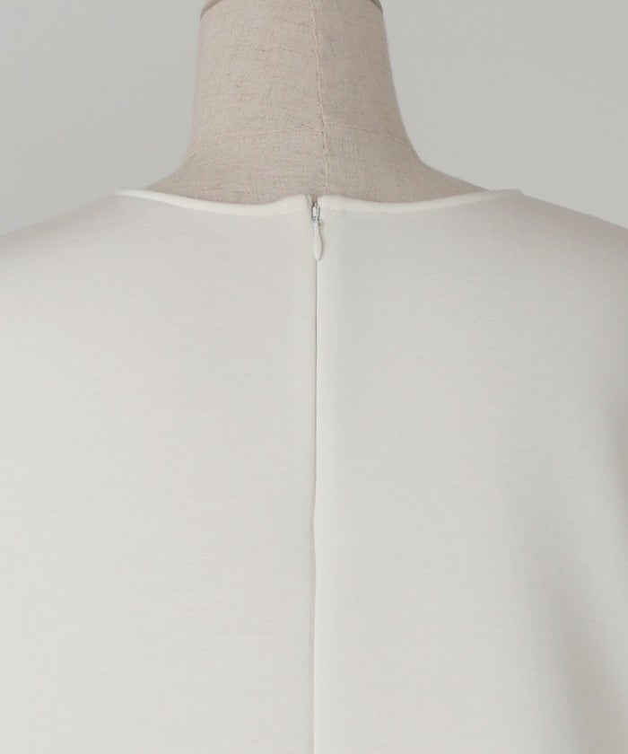 レディース/トップス/エコファー/ダンボールニット/秋/冬/8分袖/ホワイト/ブラック