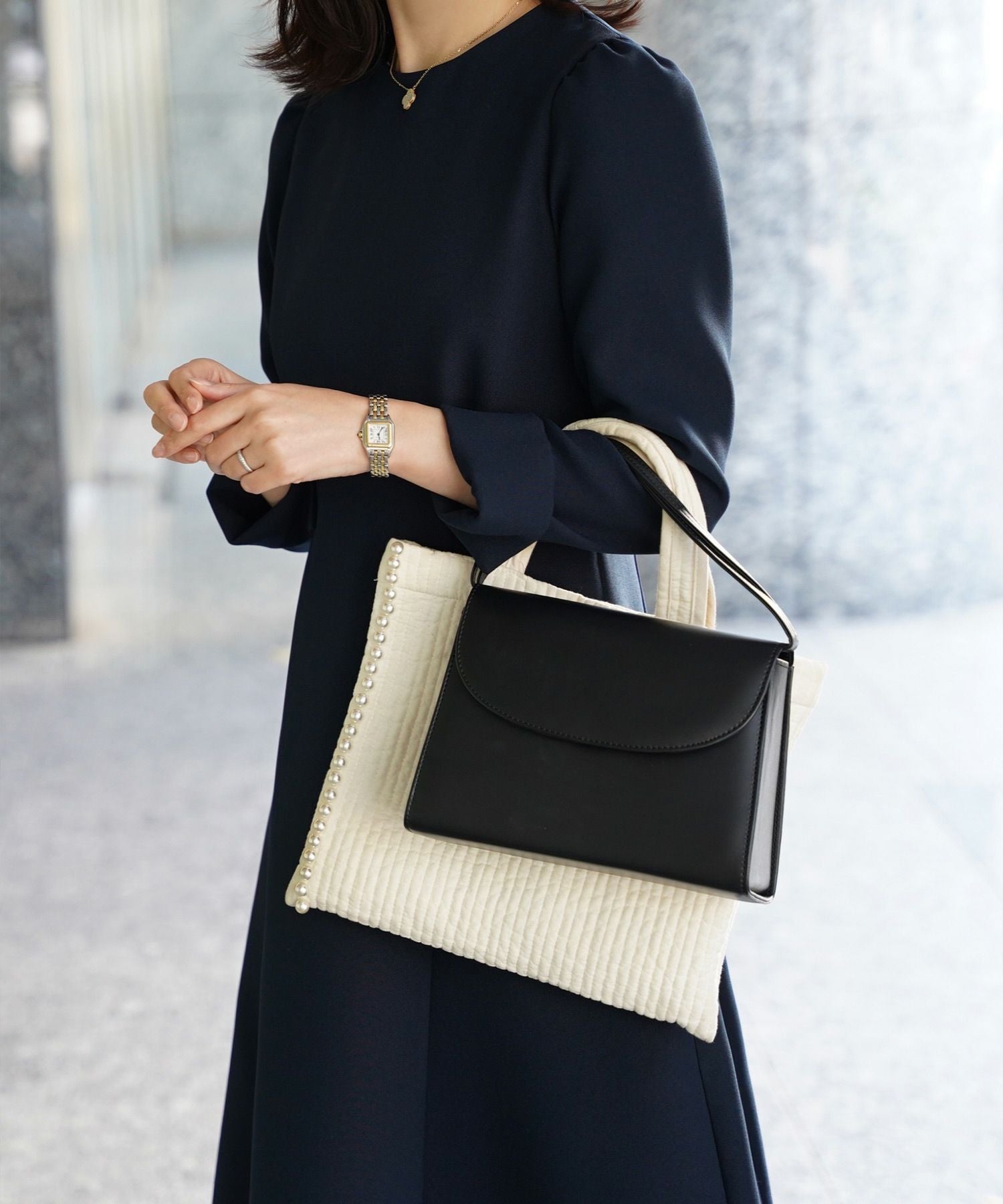 パールトリム ヌビ バッグ HUIT 全6色｜hit942-0034【20】 - トート