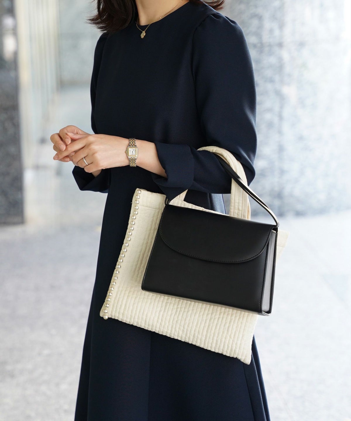 レディース/バッグ/パール/ヌビ/春/夏/秋/冬/ピンク/ベージュ/チャコール/アイボリー/グレー/ブラック