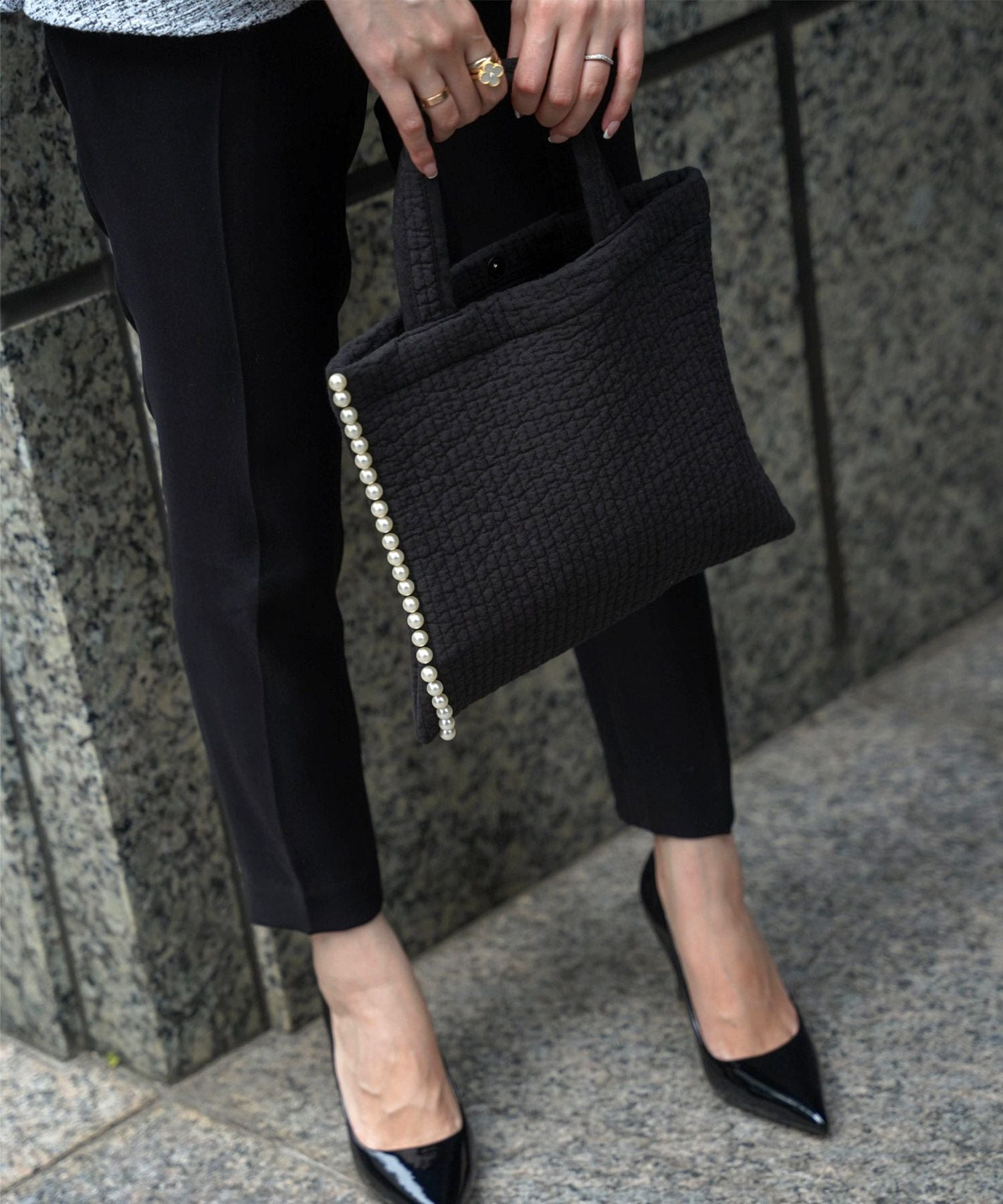 パールトリム ヌビ バッグ HUIT 全6色｜hit942-0034【20】 - トート