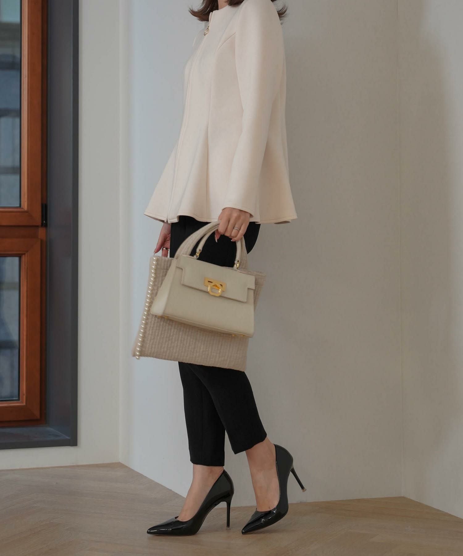 パールトリム ヌビ バッグ HUIT 全6色｜hit942-0034【20】 - トート