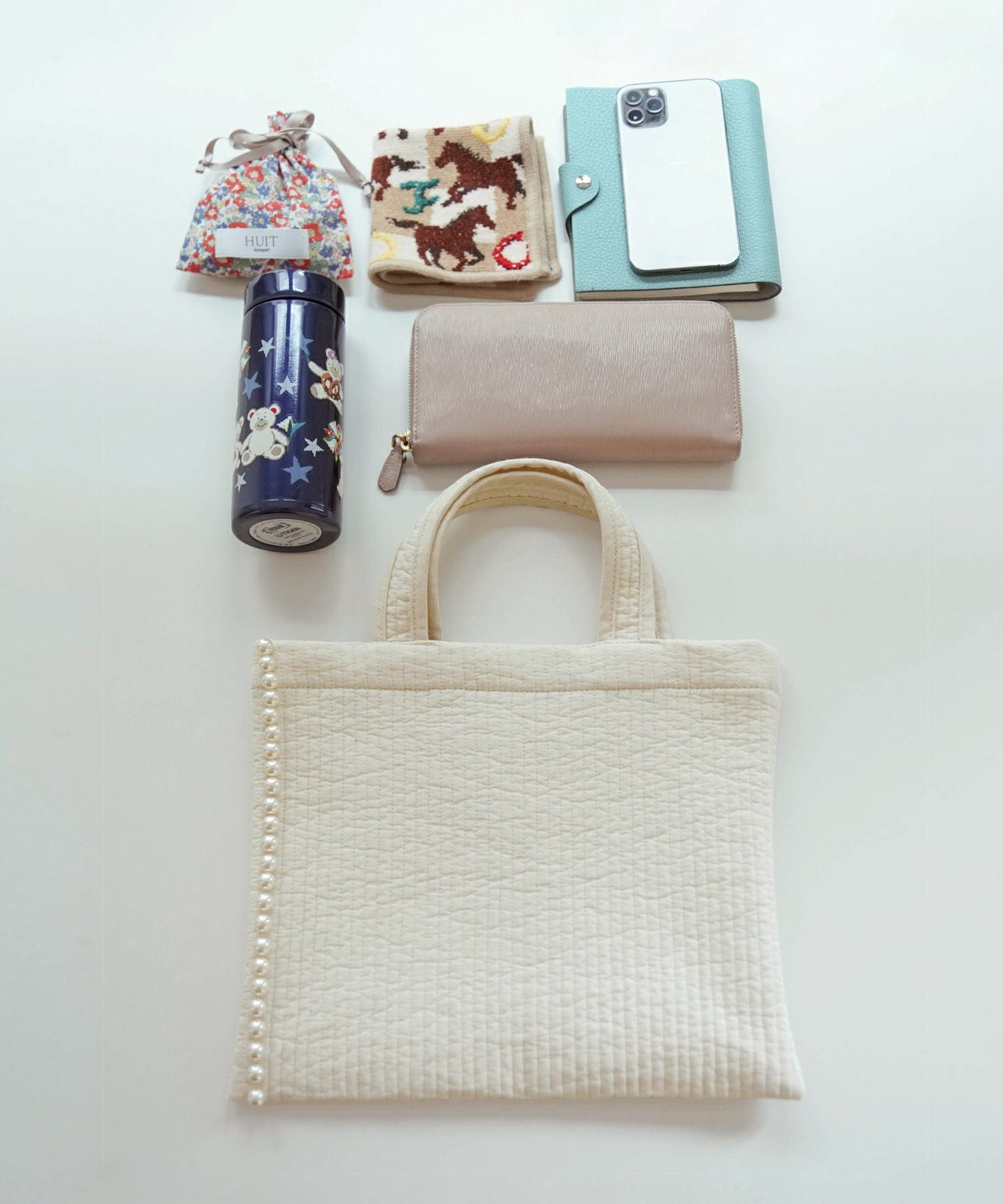 パールバッグ 5/下旬頃発送予定！パールトリム ヌビ バッグ HUIT 全6色｜hit942-0034