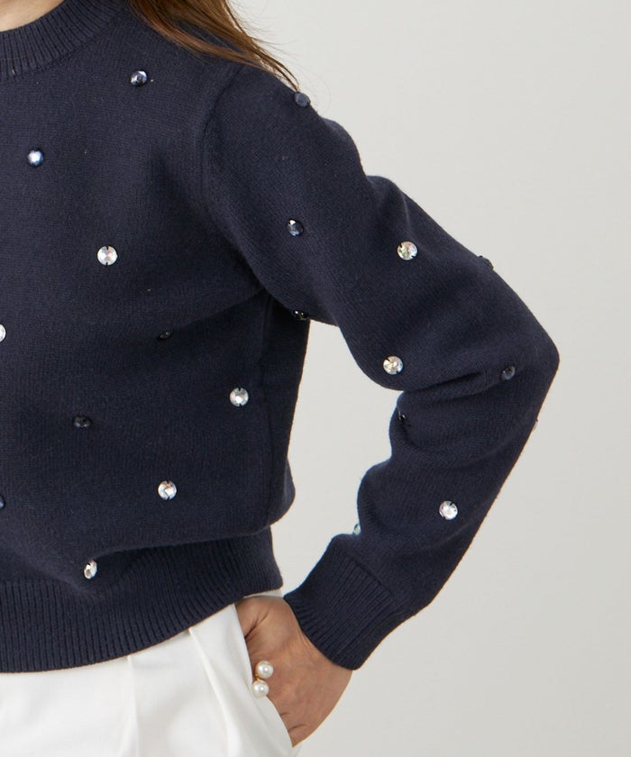 ビジュー付きニット長袖Liala×PG全3色｜lpg441-1794【1】