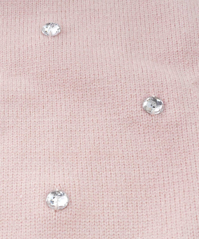 手洗い可/ビジュー/クリスタル/可愛い/上品/ニット/セーター/長袖/大人