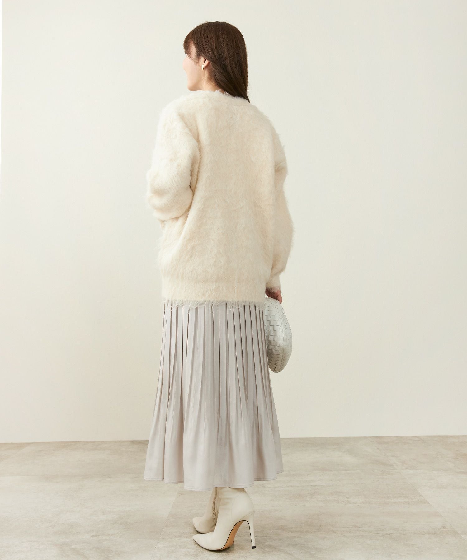 OUTLET-SALE ラメ生地 ボックスプリーツ スカート Liala×PG 全3色