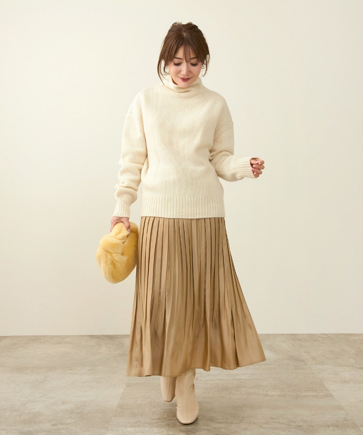 セレクト/上品/クリアラメ/フレア/ウエストゴム/春/秋/大人可愛い