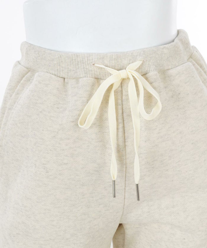 手洗い可/ウエストゴム/紐付き/ドロスト/左右ポケット/裏起毛/カットソー/ボトムス/大人可愛い
