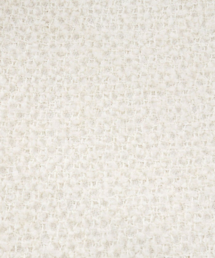 ツイード/単色/ジレ/ベスト/フリンジ/4つポケット/重ね着/羽織り/上品/可愛い/ボタン