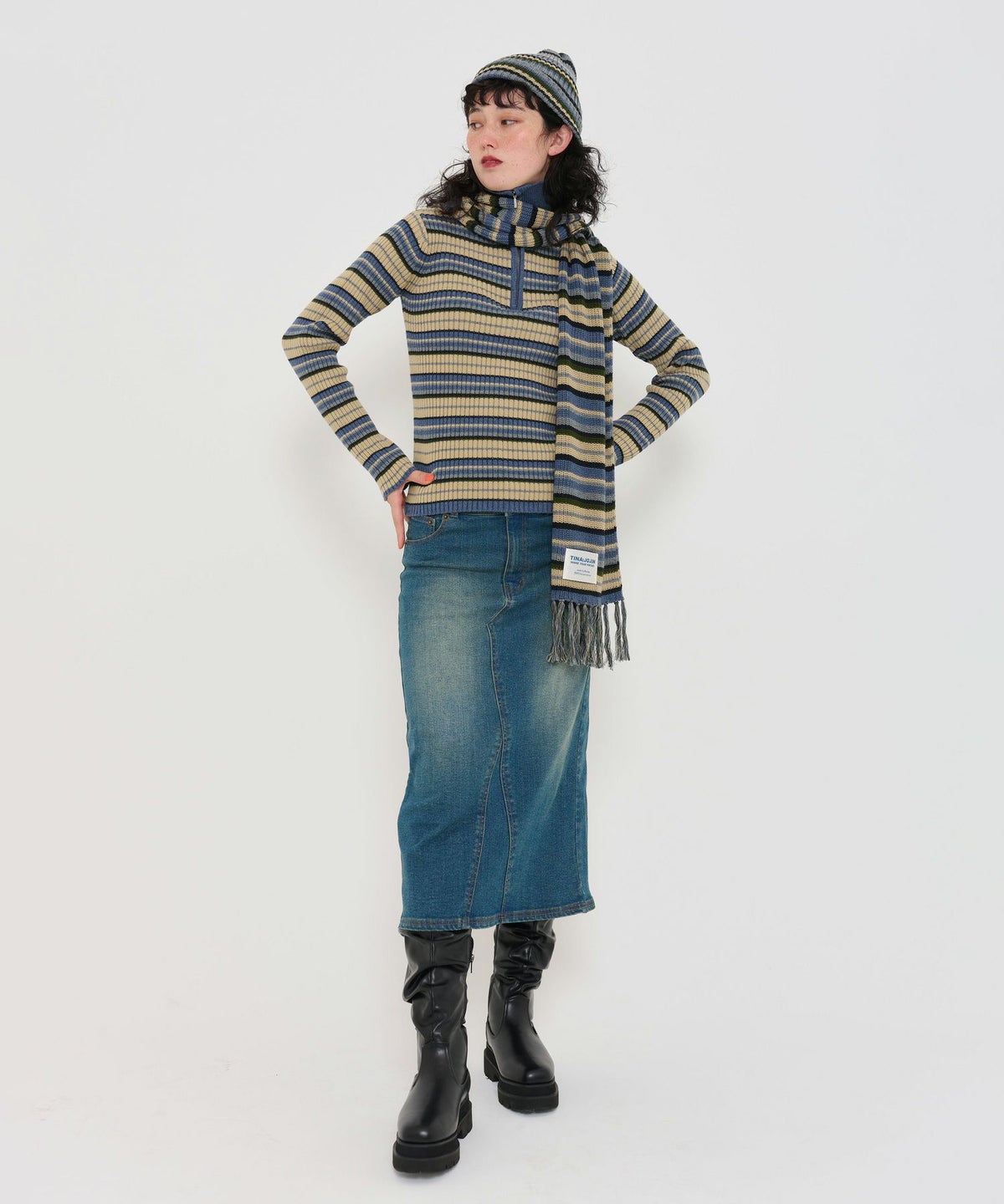 ボトムス/スカート/デニムスカート/ヴィンテージライク