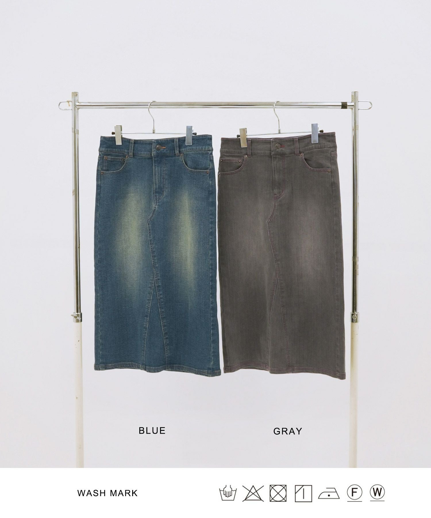 ミディ丈 デニムスカート TINA：JOJUN 全2色｜tnj641-0733【4】