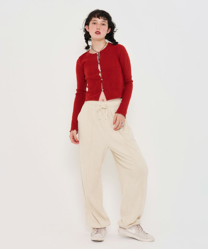 トップス/カーディガン/ブラック/テラコッタ