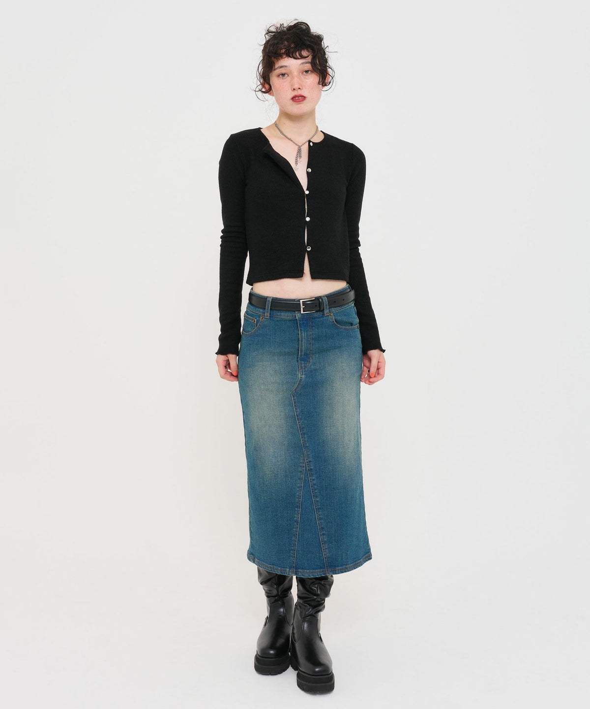 トップス/カーディガン/ブラック/テラコッタ