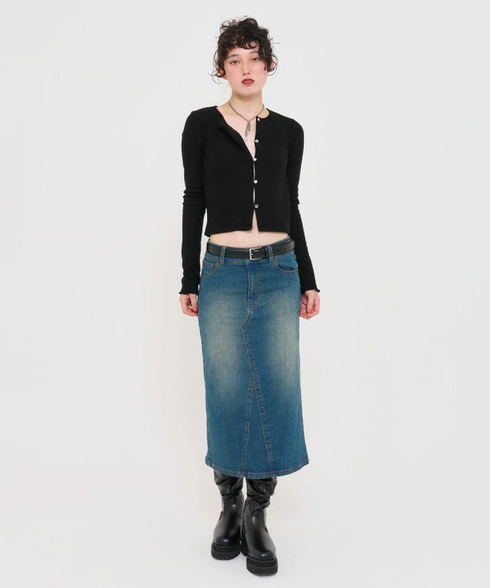 トップス/カーディガン/ブラック/テラコッタ