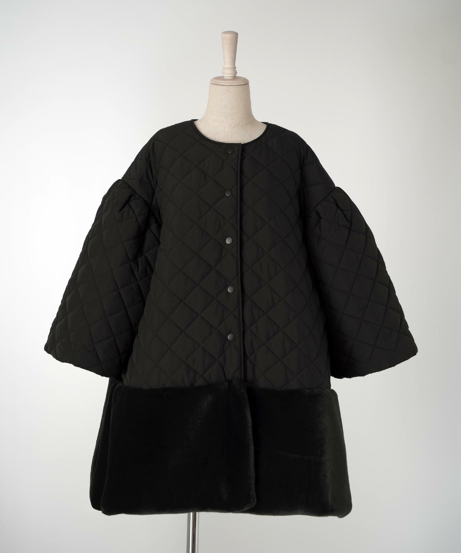 エコファー ヘム キルティング コート HUIT 全2色｜hit141-0019【6