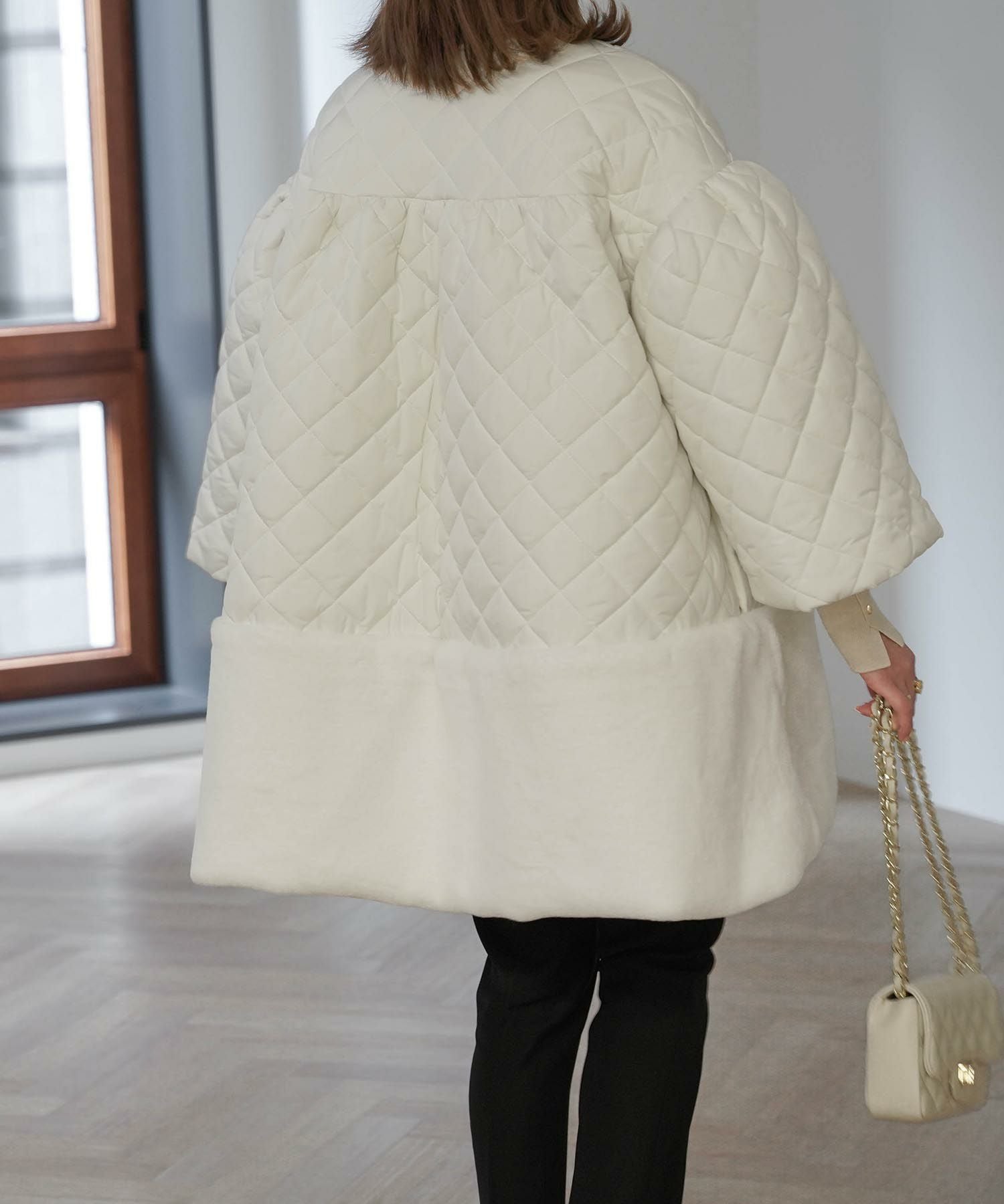 エコファー ヘム キルティング コート HUIT 全2色｜hit141-0019【6