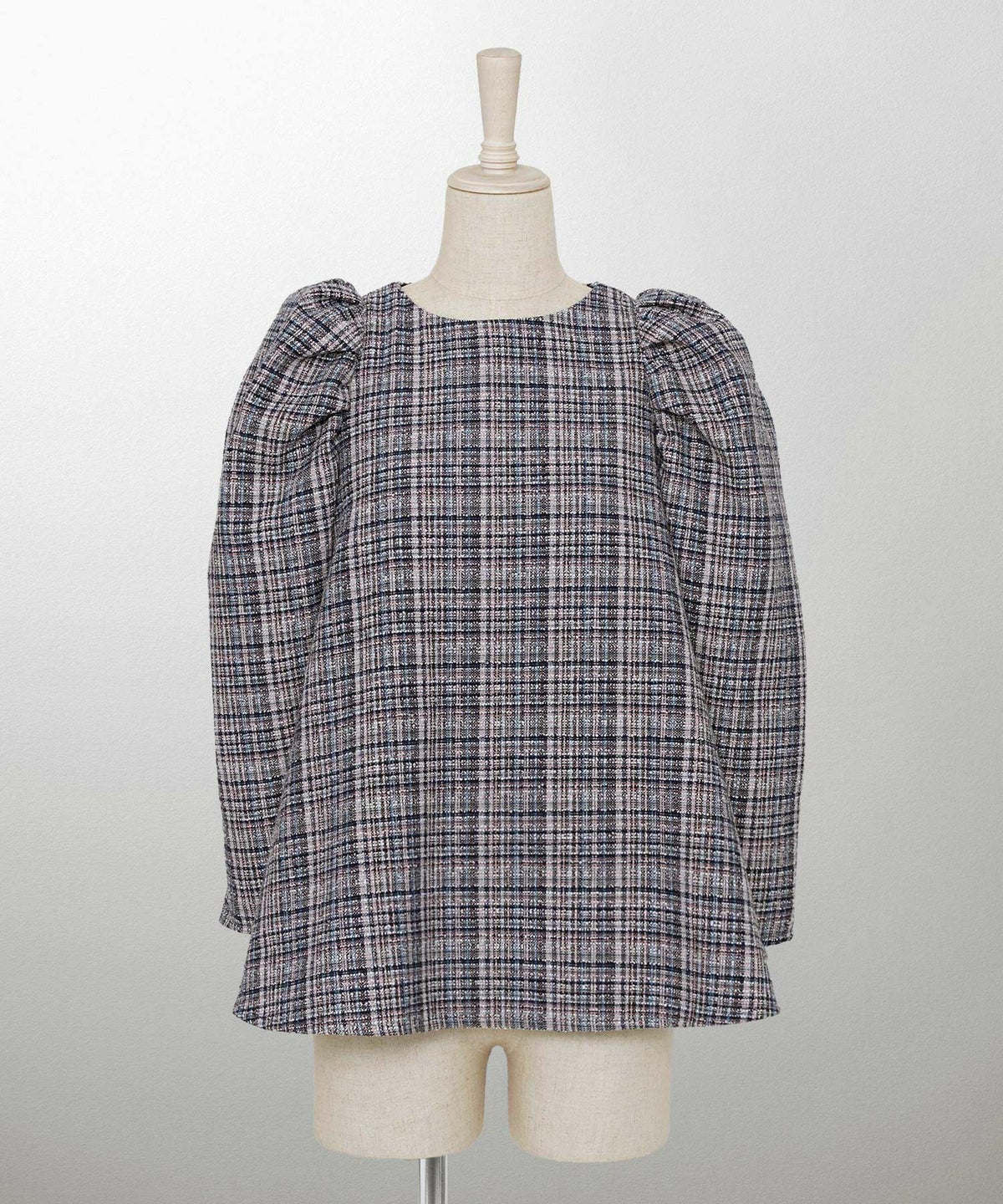 レディース/トップス/ブラウス/ツイード/春/夏/秋/冬/8分袖/グレー/ベージュ/ブラック/ホワイト/ネイビー