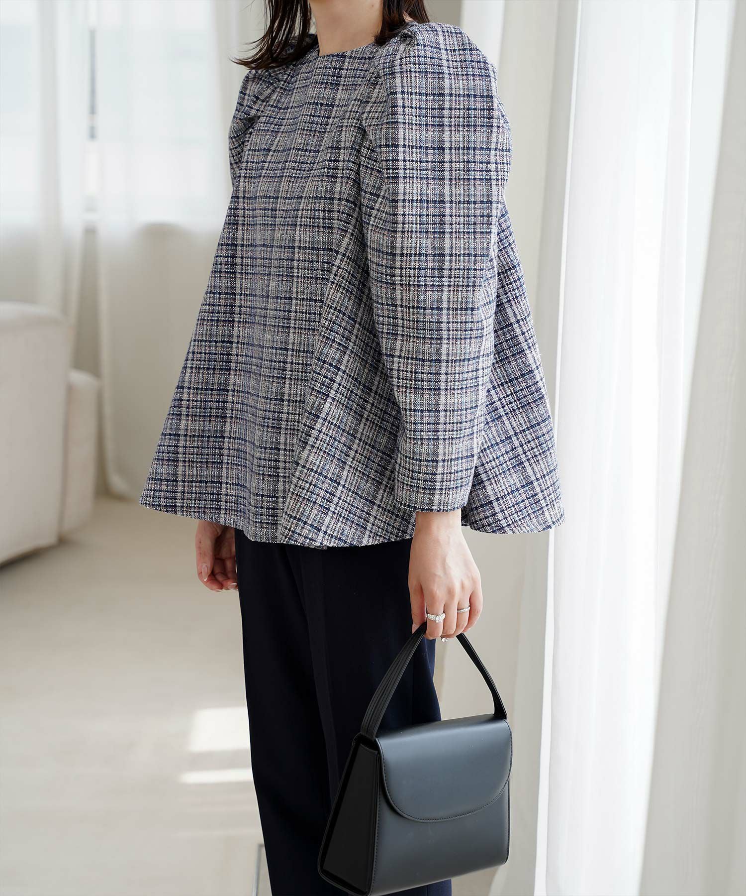 Occasion-SALE ツイード フレア トップス HUIT 全6色｜hit841-0022【16