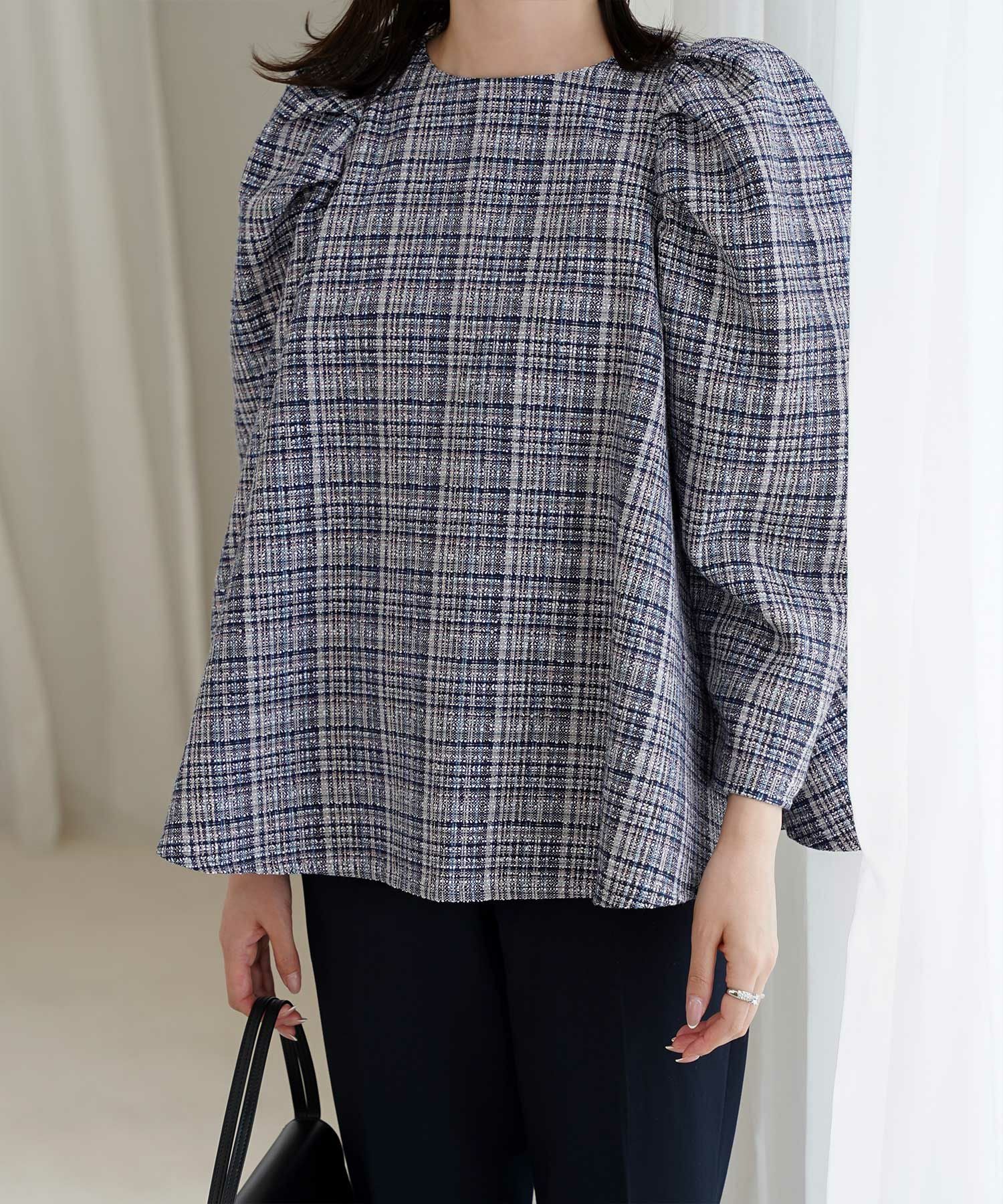 Occasion-SALE ツイード フレア トップス HUIT 全6色｜hit841-0022【16