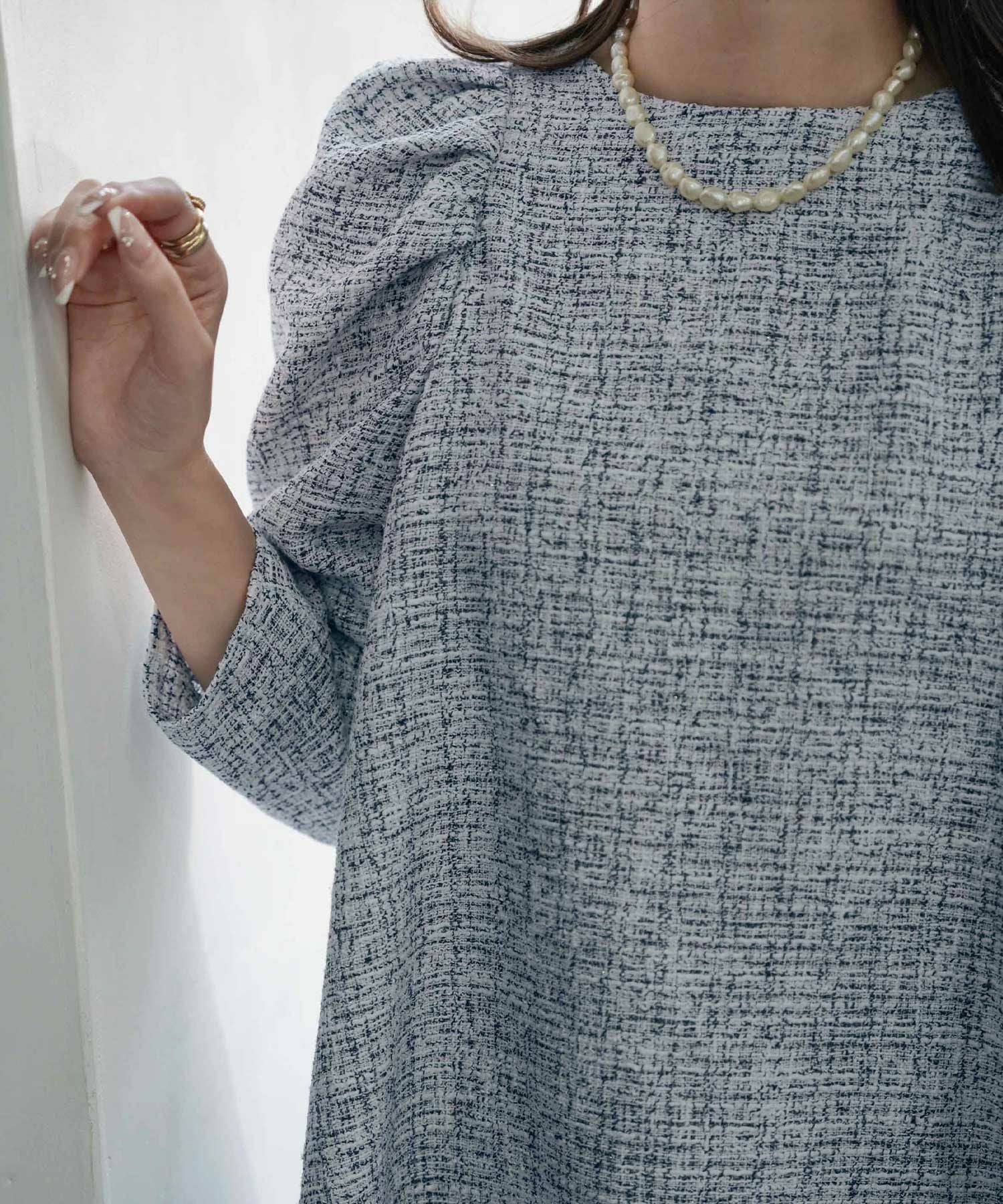 ツイード フレア トップス HUIT 全6色｜hit841-0022【16】 - 長袖商品