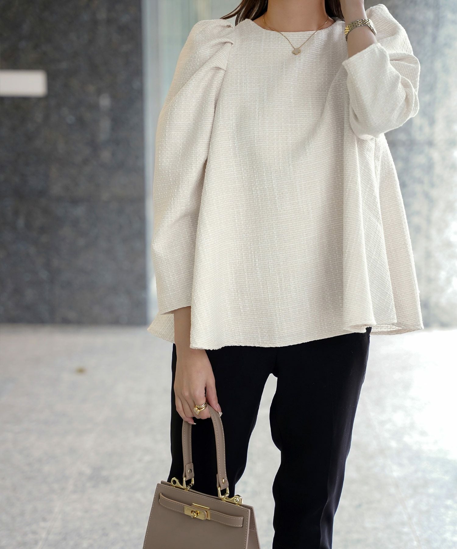 ツイード フレア トップス HUIT 全6色｜hit841-0022【16】 - 長袖商品