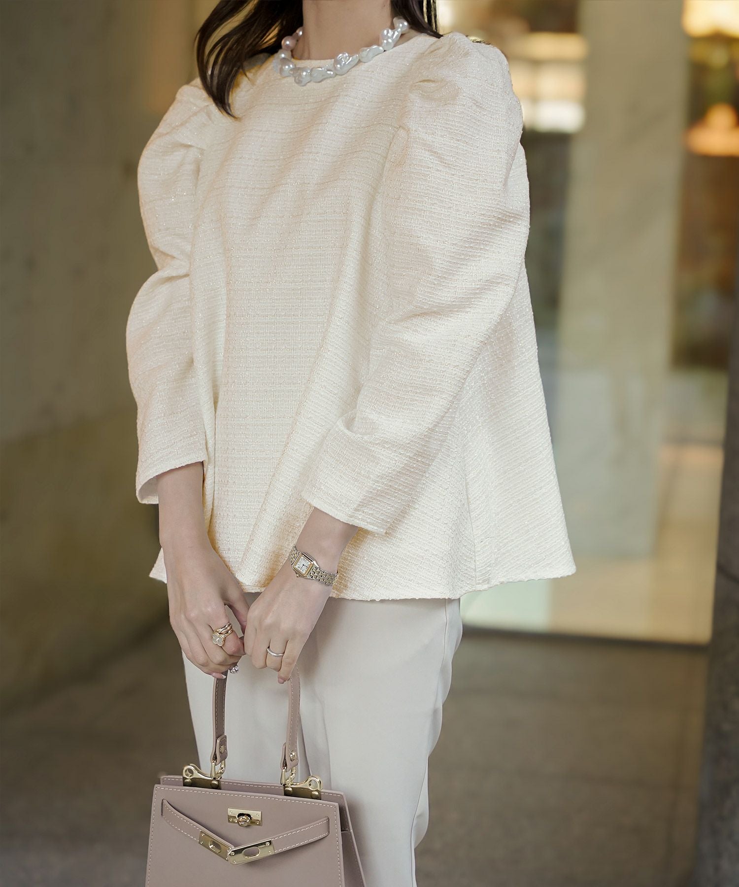 ツイード フレア トップス HUIT 全6色｜hit841-0022【16】 - 長袖商品