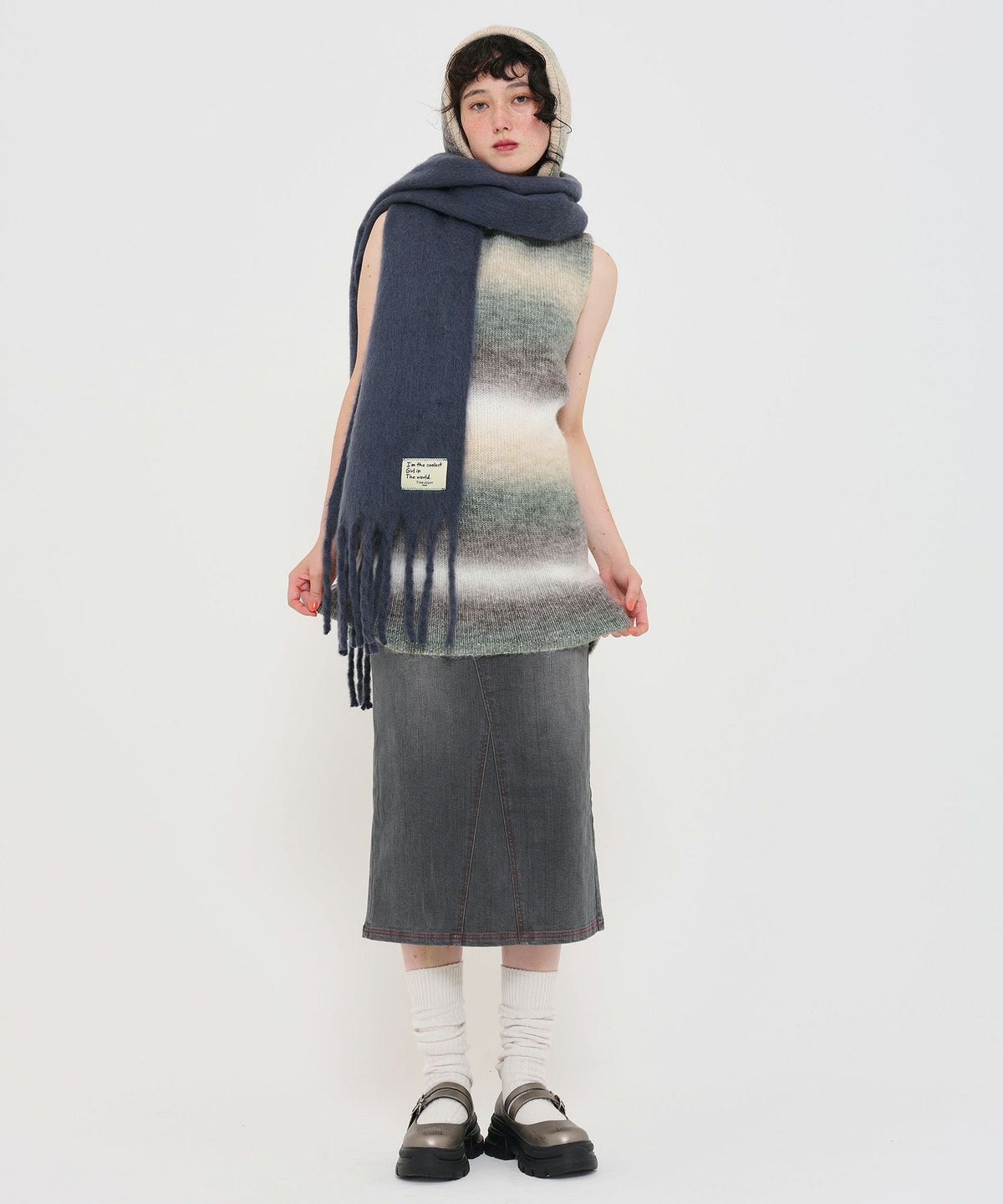 ワンピース/ニットワンピース/ニット/ピンク/ブラウン