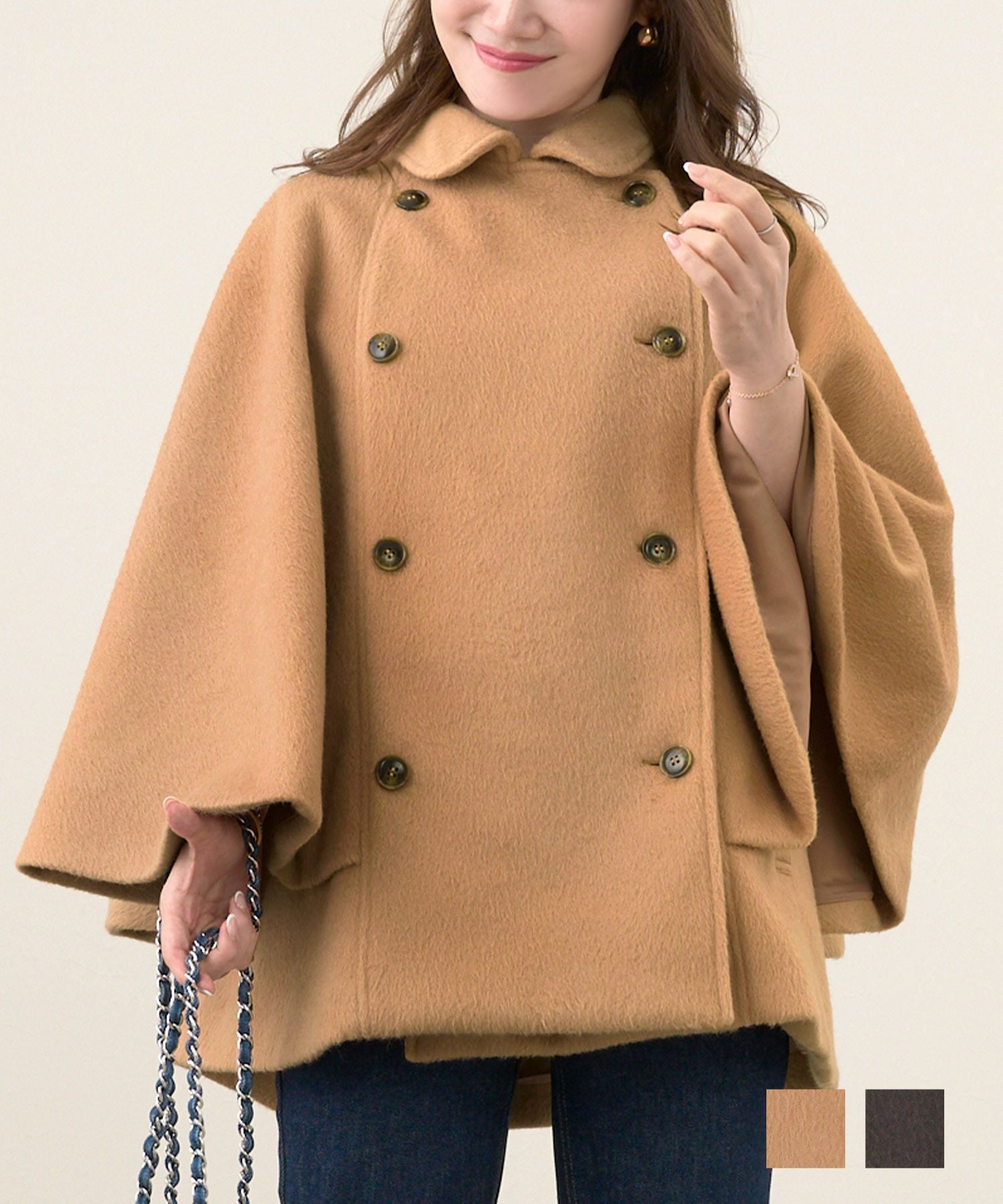 OUTLET-SALE ケープ コート Liala×PG 全2色｜lpg141-1846【1