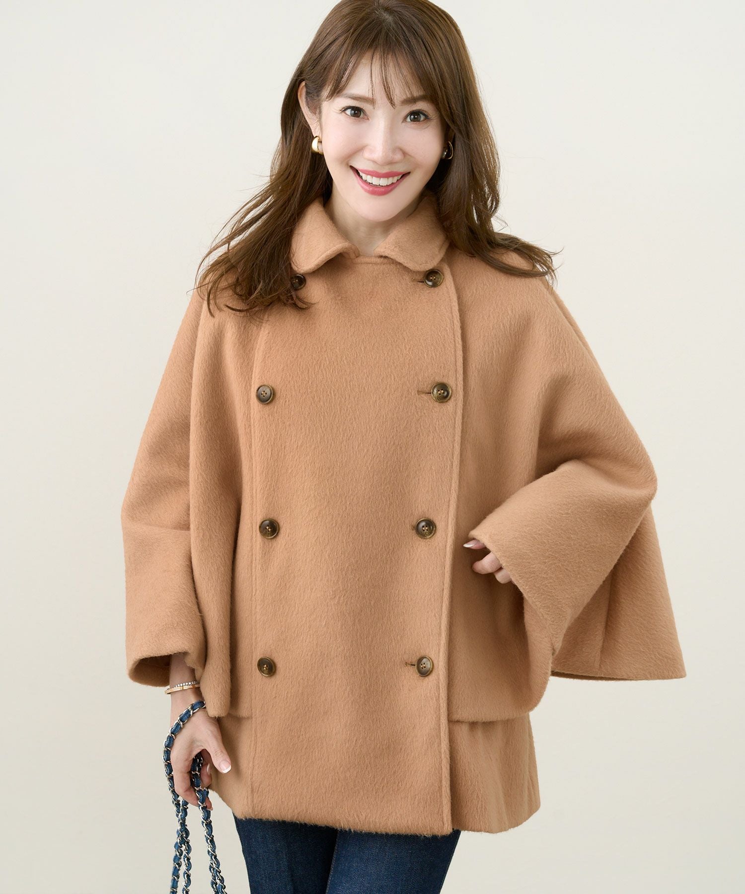 OUTLET-SALE ケープ コート Liala×PG 全2色｜lpg141-1846【1
