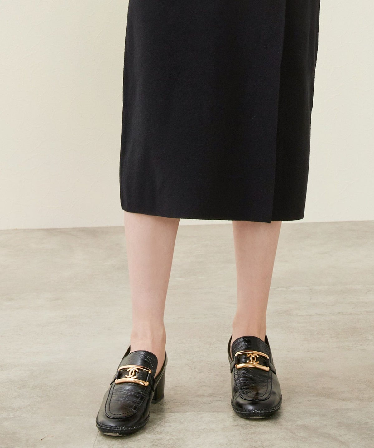 手洗い可/ニットワンピース/サイドニットリボン/バイカラー/配色/モノトーン/大人/可愛い/上品