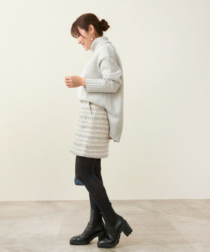 ボトムス/スカート/ミニ/ツイード/台形/可愛い/かわいい/上品/大人/