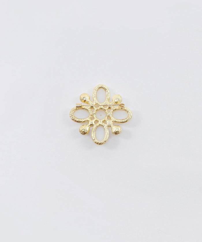 セレクト/ブローチ/パール/ゴールド/フラワーモチーフ/花/上品/エレガント/大人