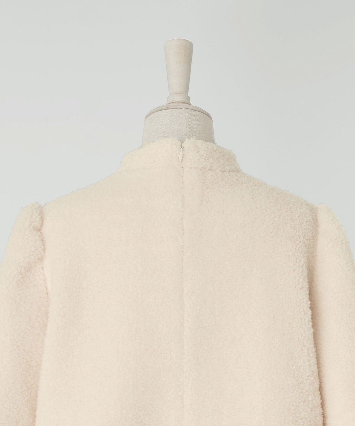 レディース/トップス/ボア/プードル/トレンド/セットアップ/ショート丈/五分袖/春/秋/冬/アイボリー/モカ/ブラック