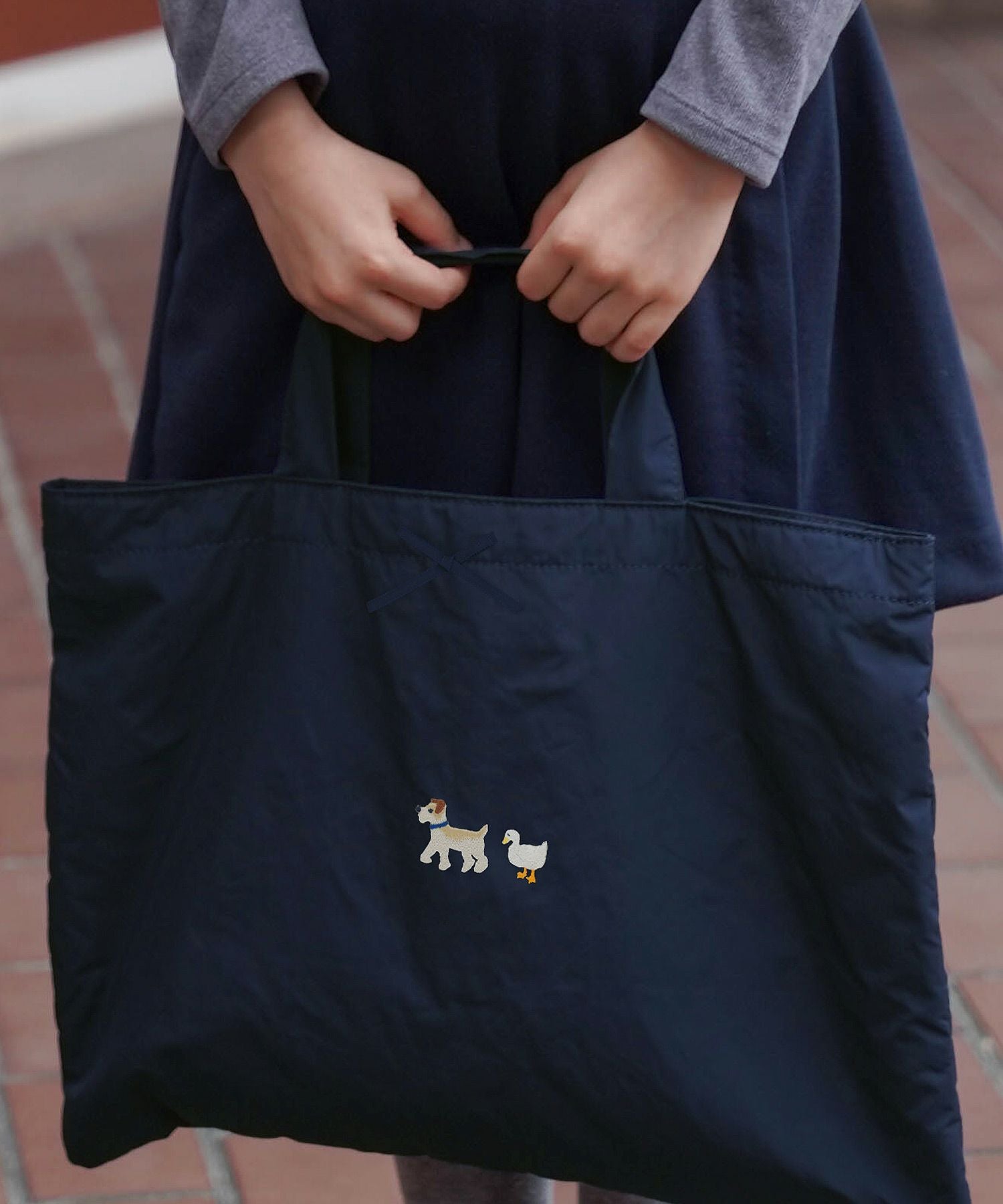 Nene Mercerie ワッペン付き おけいこ バッグ HUIT 全2種｜hit942-0028