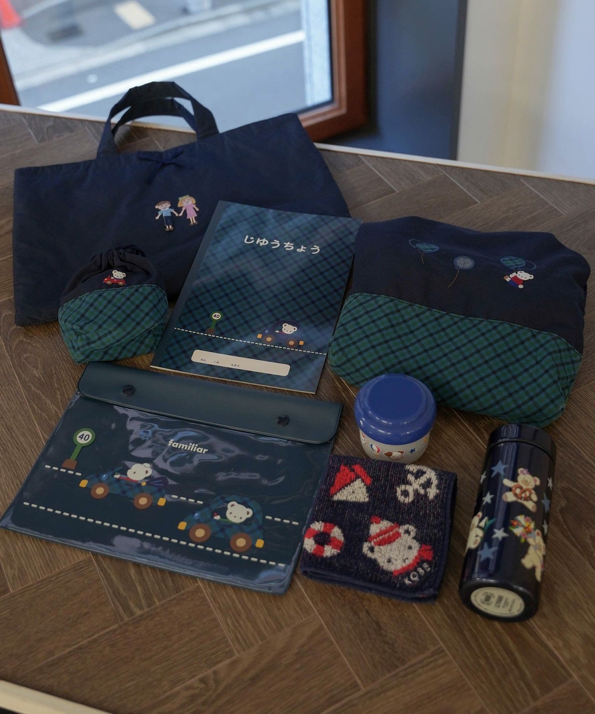 レディース/キッズ/バッグ/レッスンバッグ/ワッペン/刺繍/春/夏/秋/冬/ネイビー