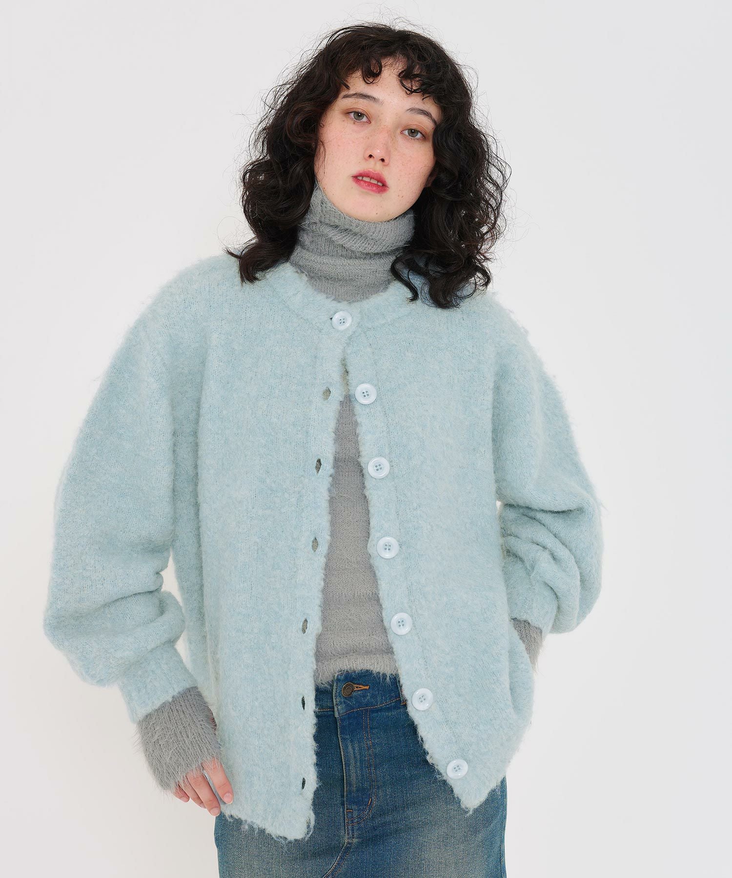 JEANPAULKNOTT カーディガン 0(XS位) 水色系 【古着】【中古】 JEANPAULKNOTT カーディガン 0(XS位) 水色系 【古着】【中古】の通販は