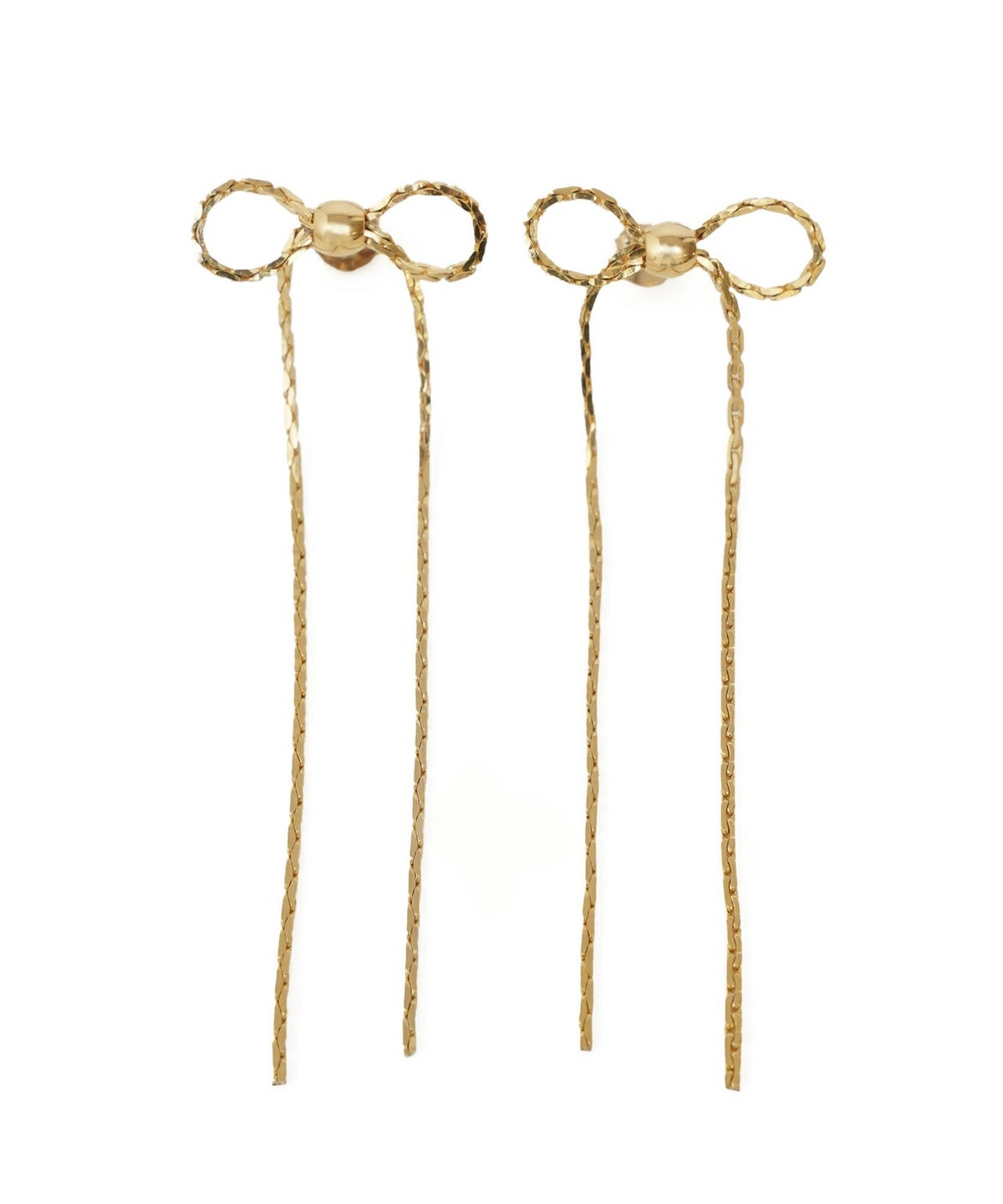 ロング リボン ピアス イヤリング Long Ribbon Pierce Earring