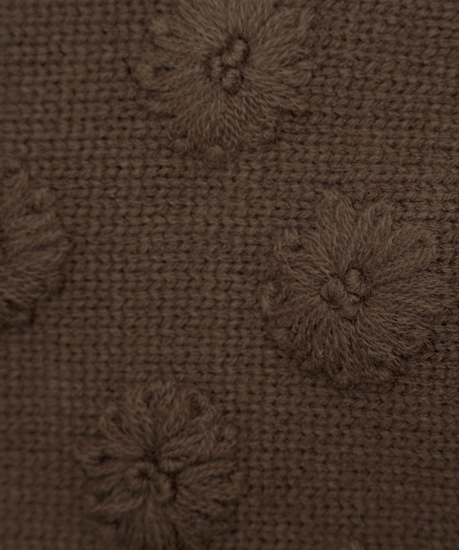 フラワー 刺繍 シャギースリーブ ニット ワンピース