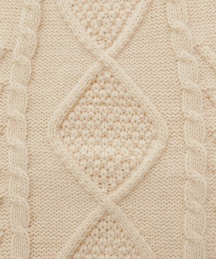 レディース/ニット/フレア/スカート/ケーブル/ミドルゲージ/ローゲージ/柄/編み/秋/冬/春/ウエストゴム/総ゴム/可愛い/アイボリー/グレー/ネイビー