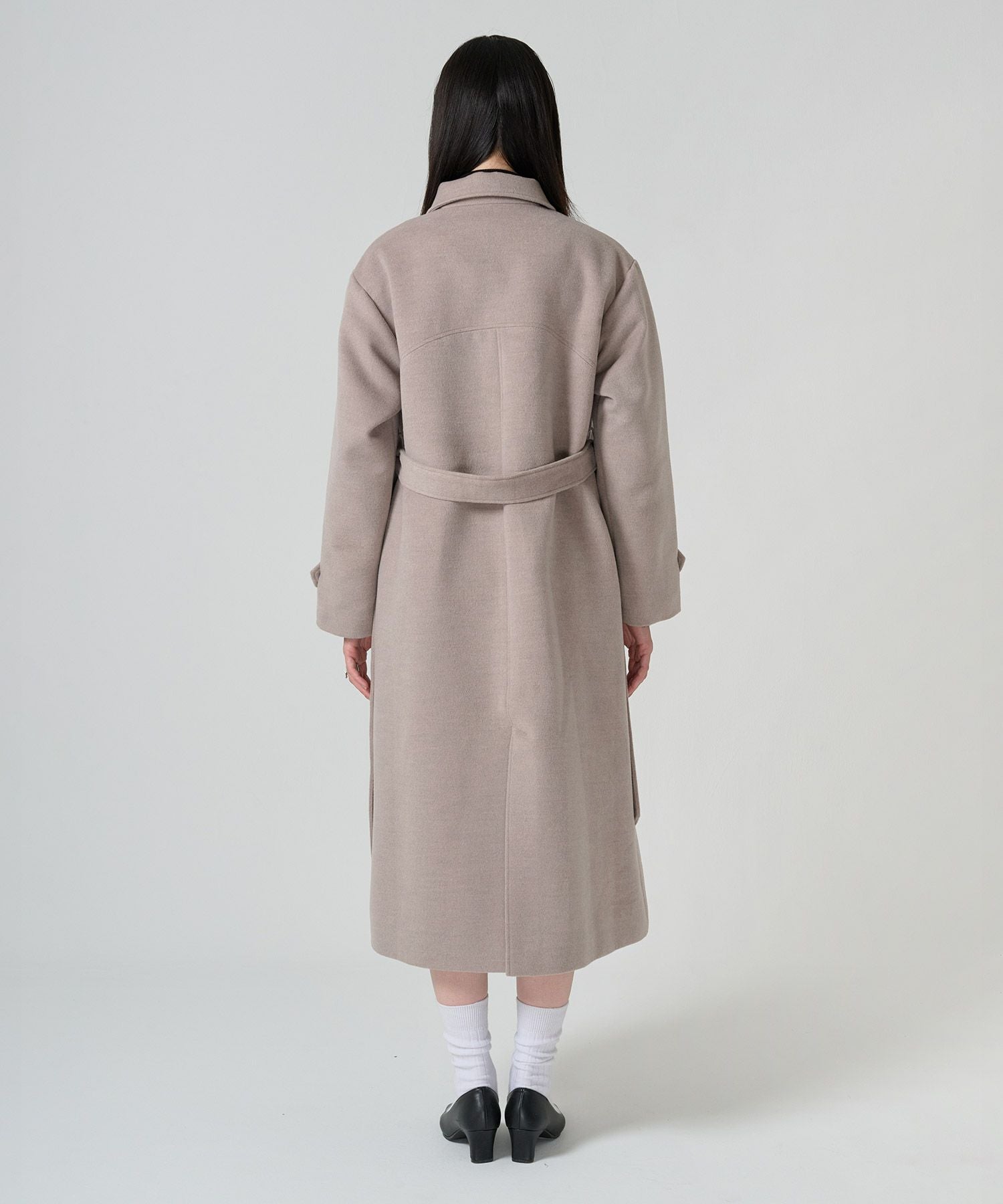 Special-Price-SALE ウールライク スタンドカラーロングコート TINA