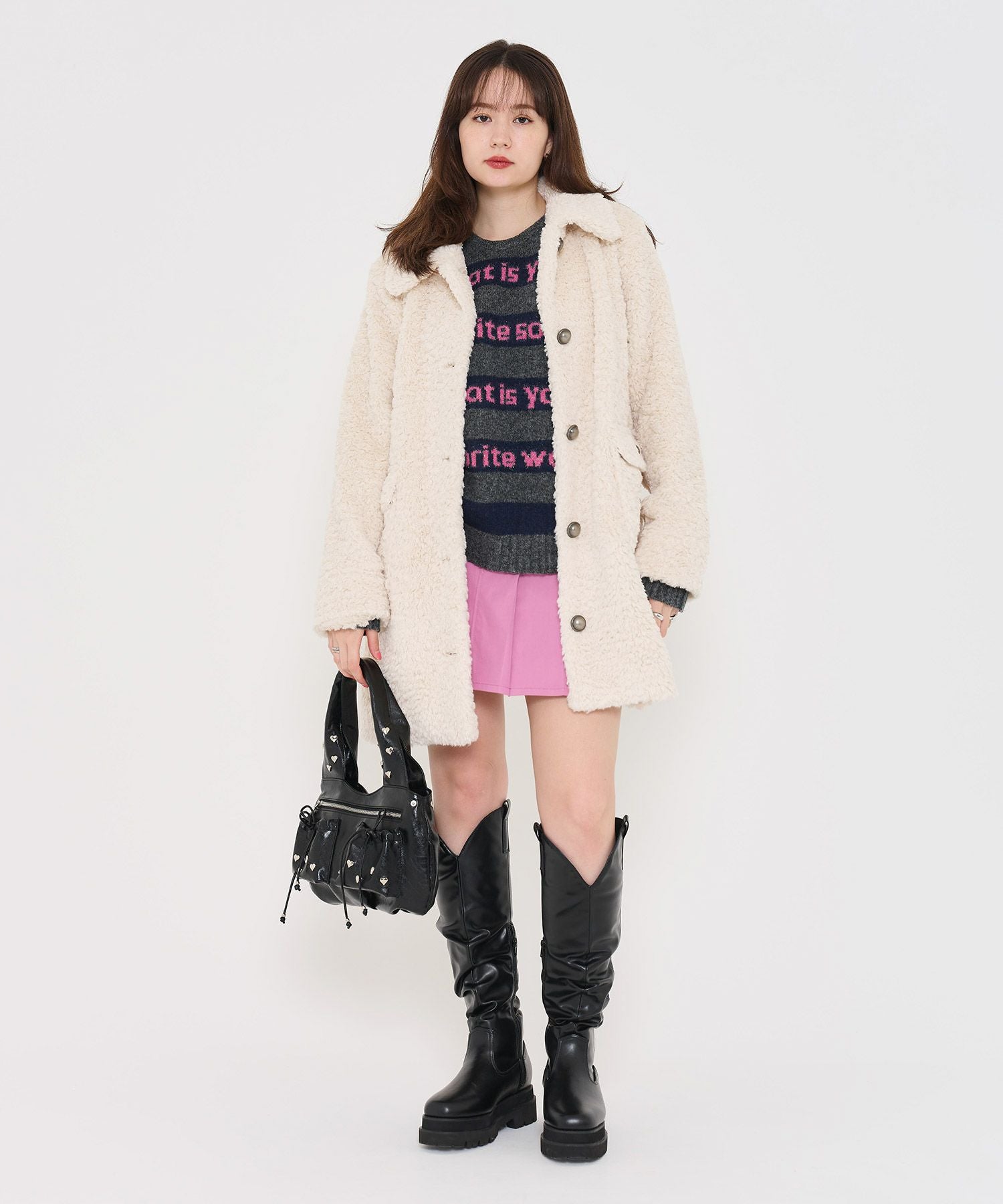 フェイクファー Aラインコート TINA：JOJUN 全1色｜tnj141-0741【1】