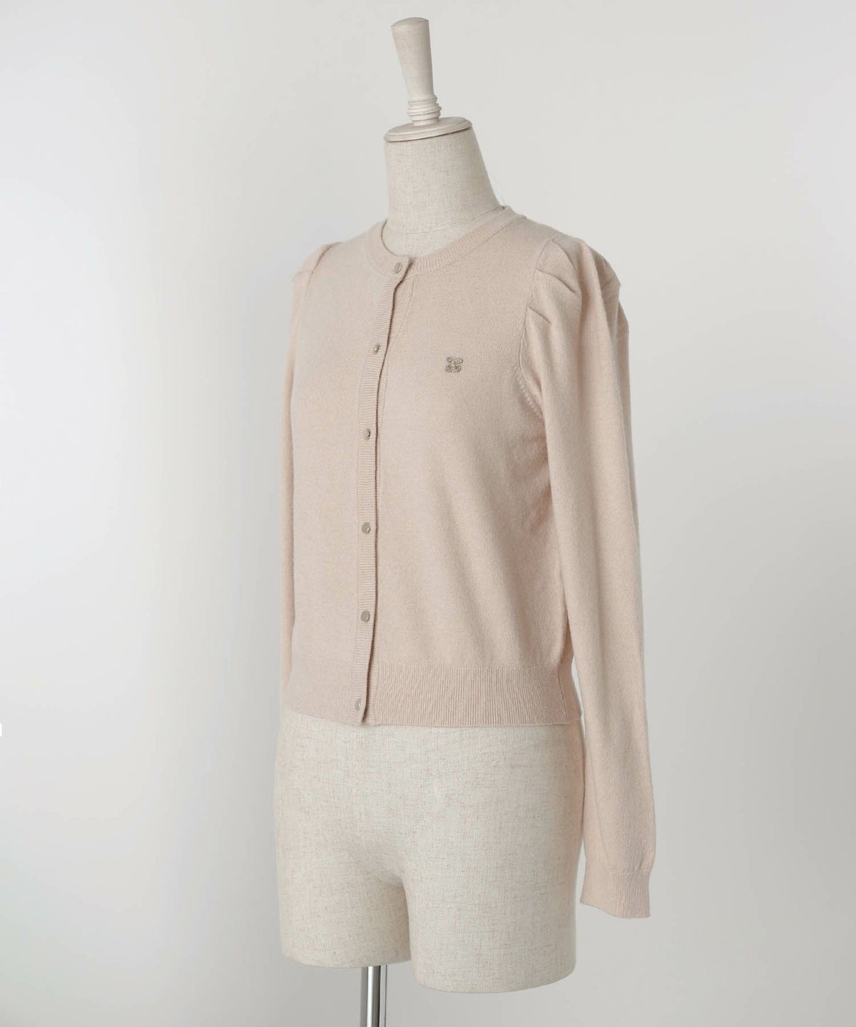 レディース/トップス/ニット/カーディガン/ワッペン/チェリー/春/秋/冬/長袖/アイボリー/ピンク/ブラック/S/M