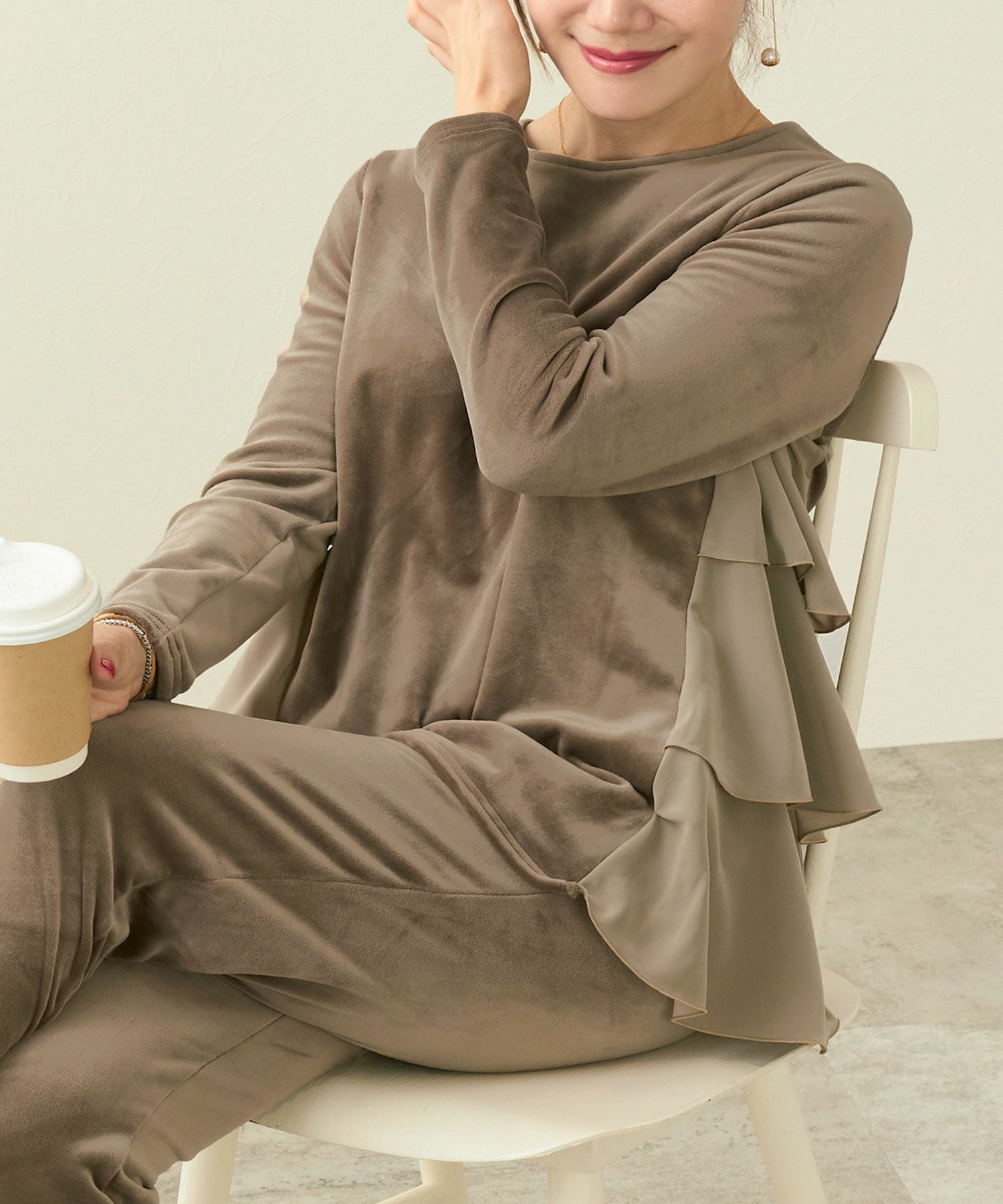 OUTLET-SALE ボンバーヒート サイドティアード 長袖 Liala×PG 全2色